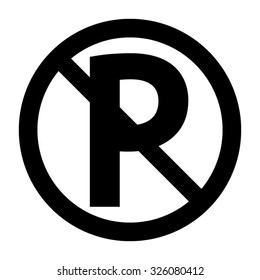 No Parking Sign . Vector illustration