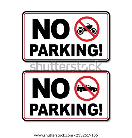 no parking sign vector illustration