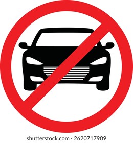 No parking sign vector template