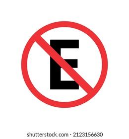Kein Parkschild vektorisiert, Verkehrszeichen in eps10, Vektorsymbol.