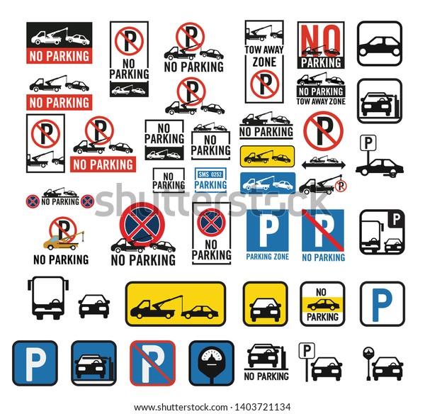 No parking, parking
signs collection