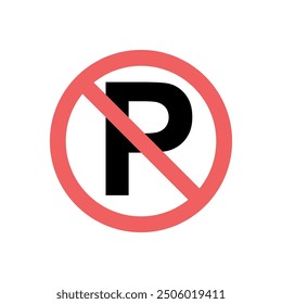 No parking signs. isolated on white background