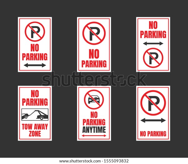 No parking\
signs set, parking is prohibited\
icons