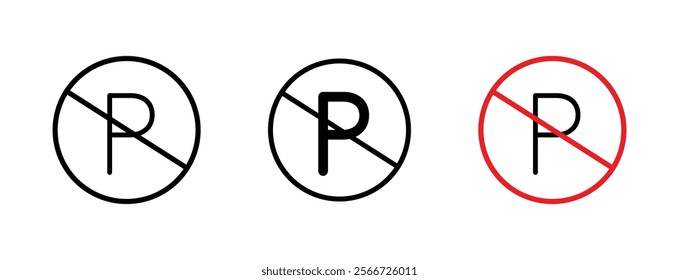 No parking signs vector collection pack