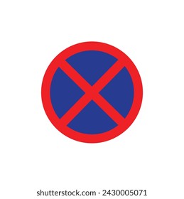 No hay diseño de señalización simple de estacionamiento. Ilustración vectorial.