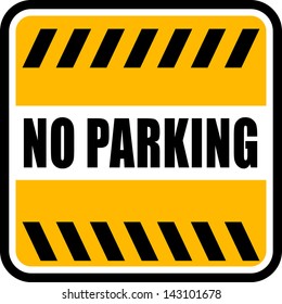 No Parking, sticker, vector
