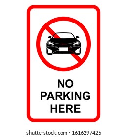 No parking or stop signs, vector illustration.