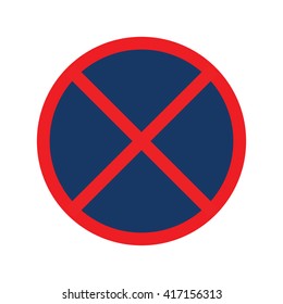 No parking or stopping sign