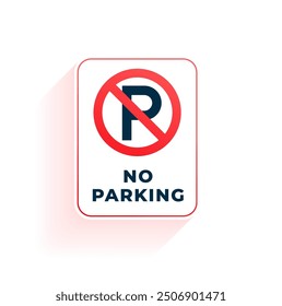 no parking or stopping sign on white background vector 