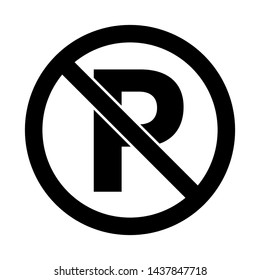 No Parking Stopping Sign Vector Illustration Stock Vector (Royalty Free ...