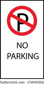 No parking or stopping sign, vector illustration.