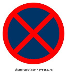 No parking or stopping sign , vector illustration
