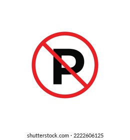 No Parking Symbol Sign Vector Illustration