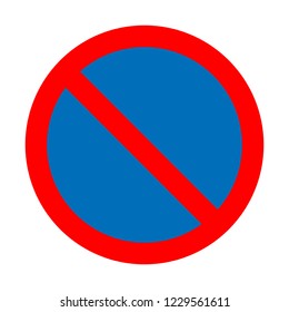 No parking symbol vector
