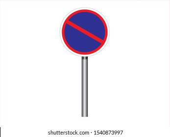 No Parking Traffic Sign Vector eps10.