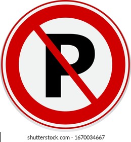 No parking traffic sign vector. 