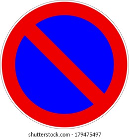 No Parking Traffic Sign Vector Eps10