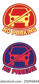 No parking traffic sign warning icon design vector