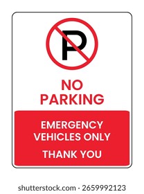 Proibição de estacionamento para veículos não autorizados Apenas acesso de emergência