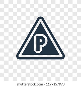 No parking vector icon isolated on transparent background, No parking transparency logo concept