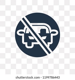 No parking vector icon isolated on transparent background, No parking transparency concept can be used web and mobile