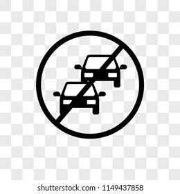 No Parking vector icon on transparent background, No Parking icon