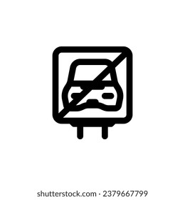 no parking vector icon. real estate icon outline style. perfect use for logo, presentation, website, and more. simple modern icon design line style