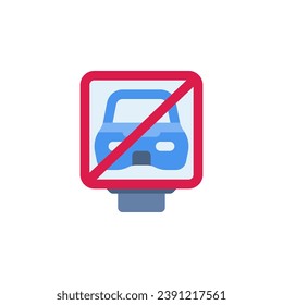 kein Parkplatz, Vektorsymbol. Immobilien Icon flach Stil. perfekte Verwendung für Logo, Präsentation, Website und mehr. einfaches, modernes Icon-Design