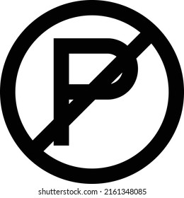 sin parqueo Ilustración Vectora sobre un fondo transparente.Símbolos de calidad premium.Iconos vectores de trazo para el concepto y el diseño gráfico.