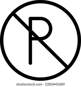 no hay ilustración del vector de estacionamiento en un fondo transparente. Símbolos de calidad superior. Iconos vectoriales de línea delgada para el diseño de conceptos y gráficos.