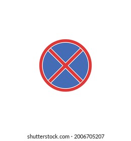 No parking vector sign. Vector graphics