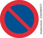 No parking or waiting, Prohibitory signs are round with yellow backgrounds and red borders except the international standard stop sign that is an octagon with red background, Road signs in Sweden
