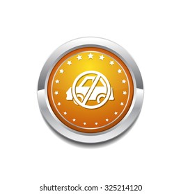 No Parking Yellow Vector Icon Button