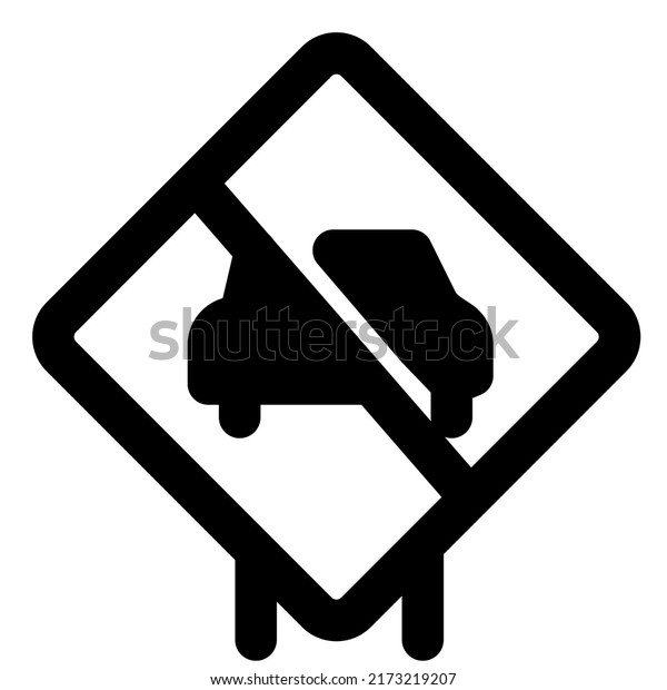 No Parking Zone Crowded Street 库存矢量图（免版税）2173219207 Shutterstock