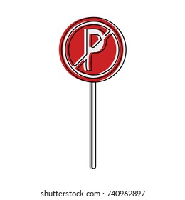 no parking zone forbidden not allowed icon image