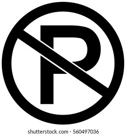 No Parkingprohibited Sign Stock Vector (Royalty Free) 560497036 ...