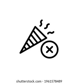 no party icon. perfect to logo, presentation, template, website, application, and more product. vector icon design line style