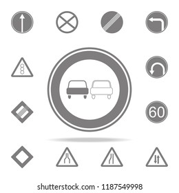 No passing traffic icon. web icons universal set for web and mobile