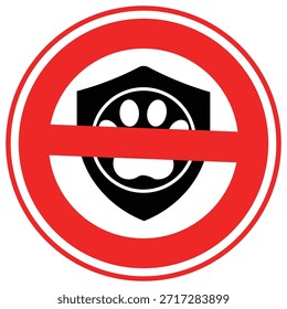 No hay icono de Vector de Paw Shield que pueda modificarse o editarse fácilmente

