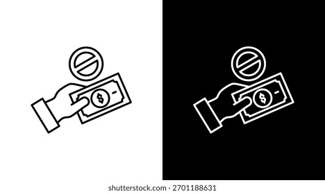 Kein Design für weißes Lohn-/Gehaltsscheck-Symbol