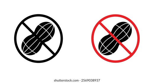 No peanut sign vector graphic pack