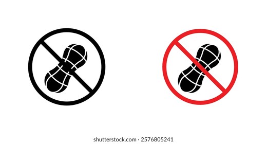 No peanut sign vector pack for web designs