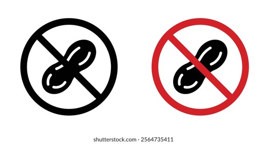 No peanut sign vectors in flat syle