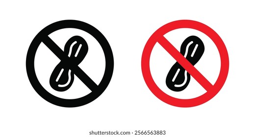 No peanut signs in black and color style