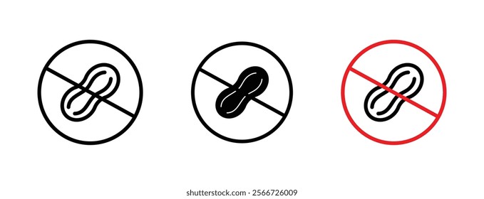 No peanut signs vector collection pack