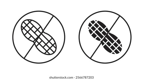 No peanut signs vector illustration pack