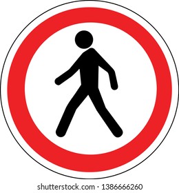 No Pedestrian Access industrial sign illustration - Forbidden to the public -  No admittance!