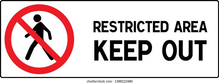 No Pedestrian Access industrial sign illustration - Forbidden to the public -  No admittance!