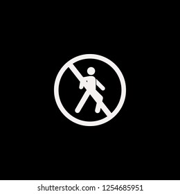 no pedestrian crossing vector icon. flat no pedestrian crossing design. no pedestrian crossing illustration for graphic 