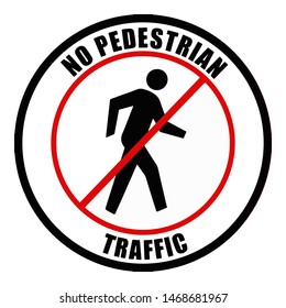 No pedestrian traffic sign vector